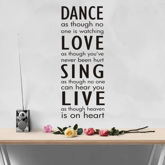 Adesivo scritta dance love