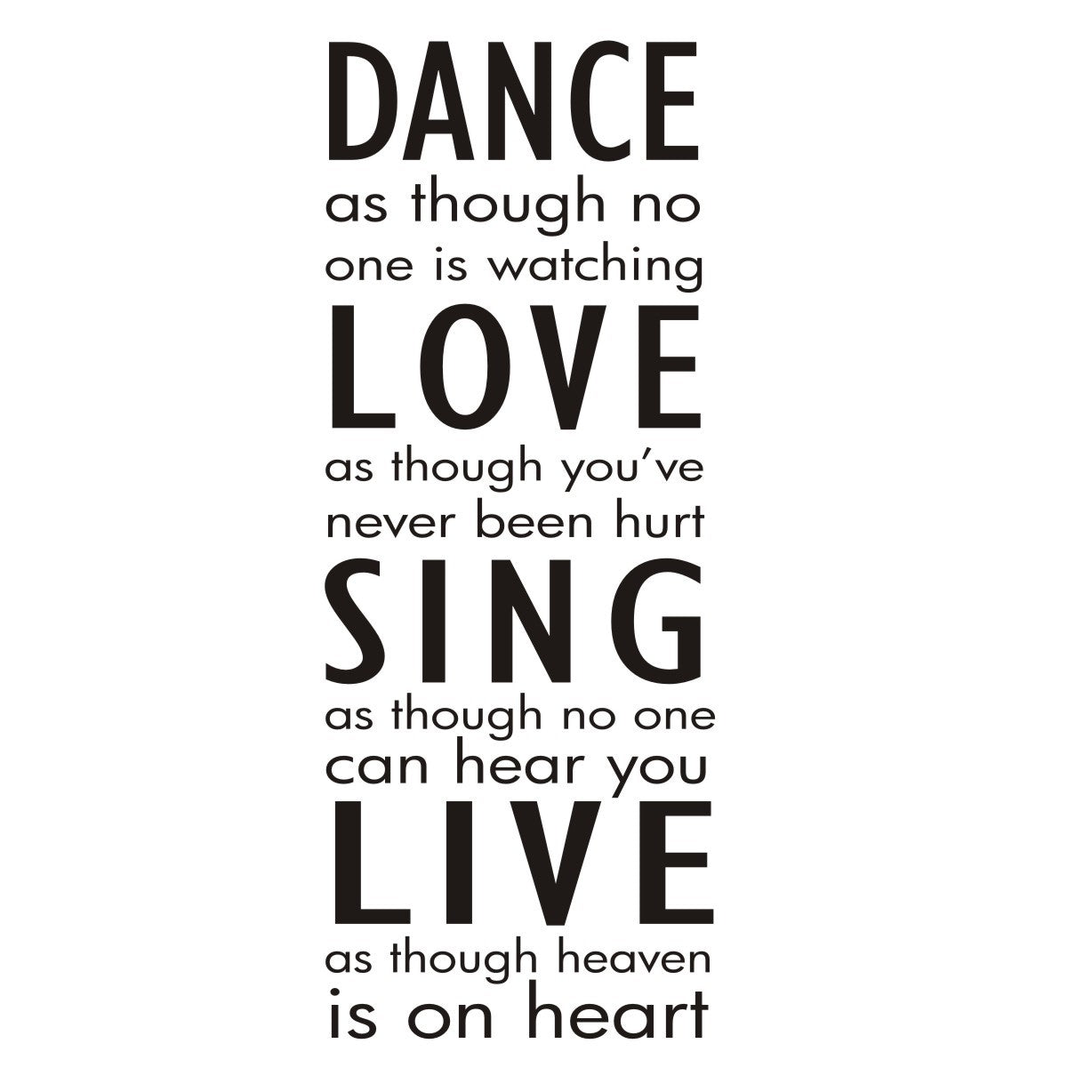 Adesivo scritta dance love