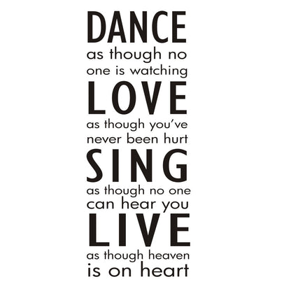 Adesivo scritta dance love