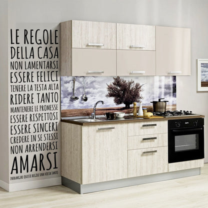Sticker murale regole della casa