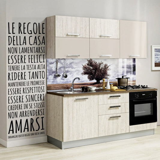 Sticker murale regole della casa