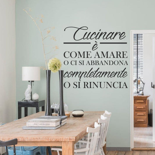 Cucinare è come amare