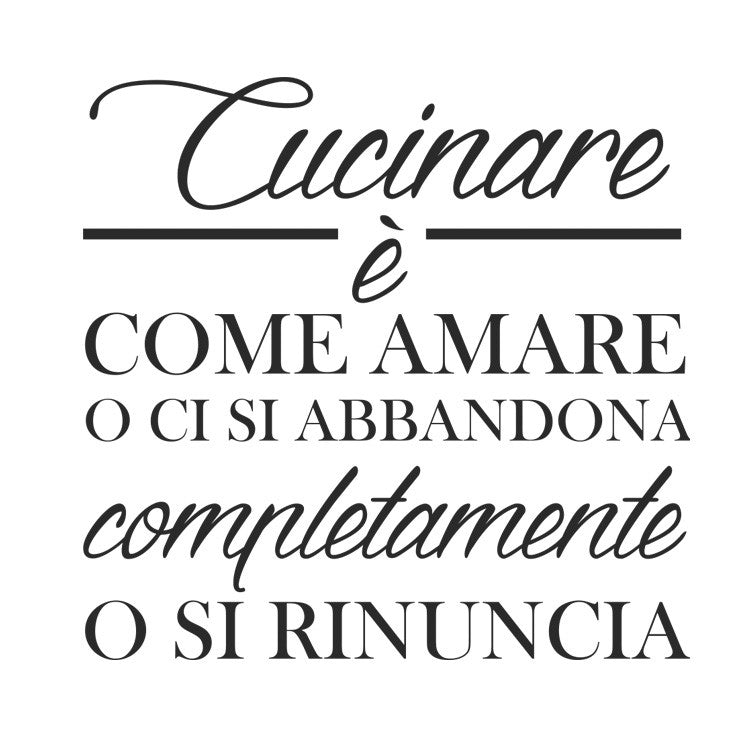 Cucinare è come amare