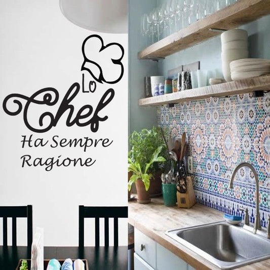 Sticker murale cucina chef