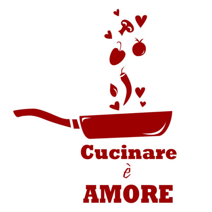 Adesivo Cucinare è Amore