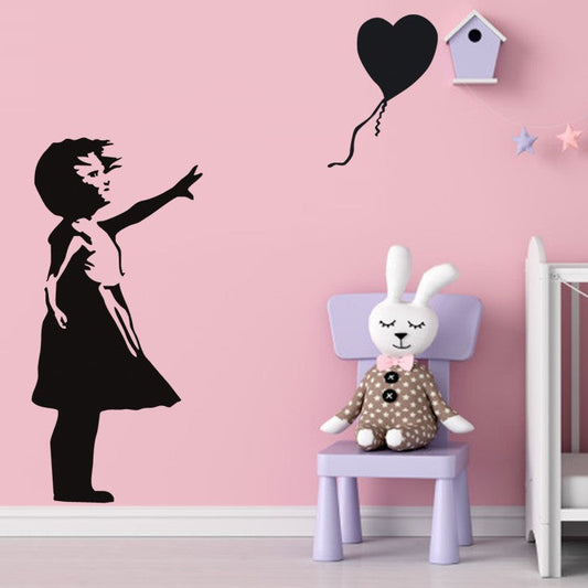 Adesivo murale Banksy bambina