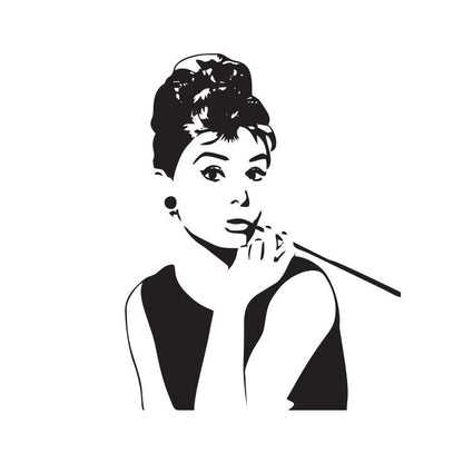 Adesivo murale Audrey Hepburn