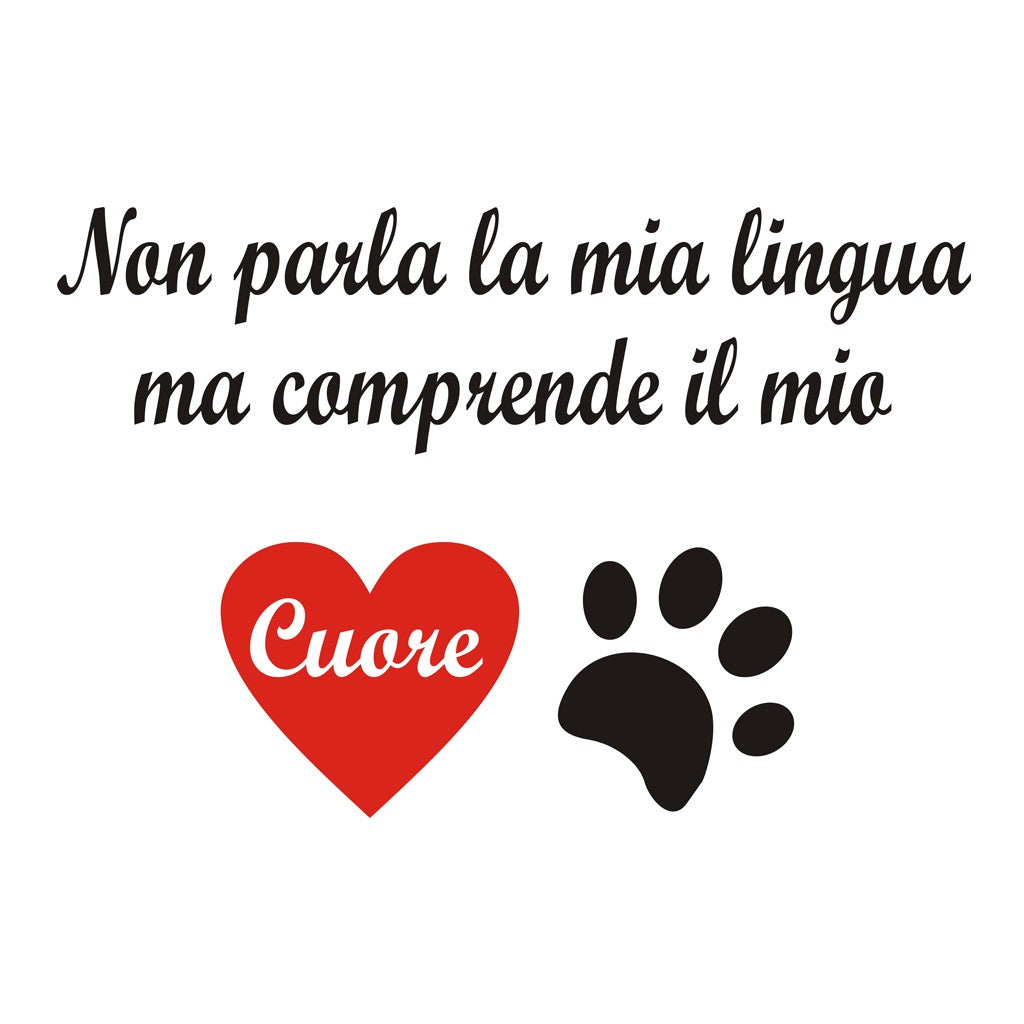 Adesivo wall sticker cuore cane