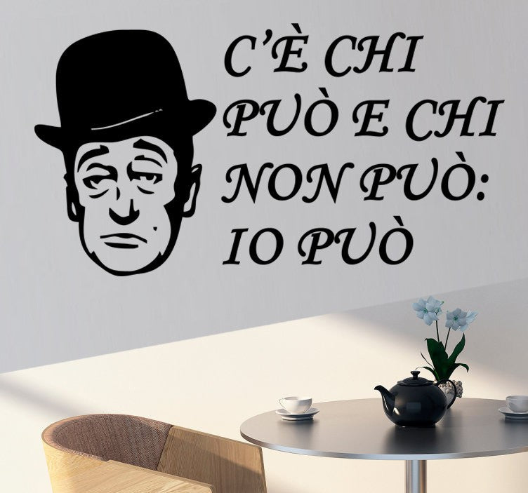 Adesivo frase murale Totò