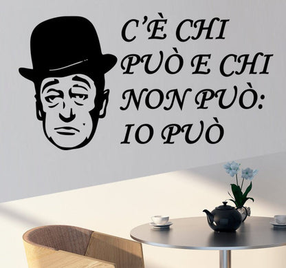 Adesivo frase murale Totò