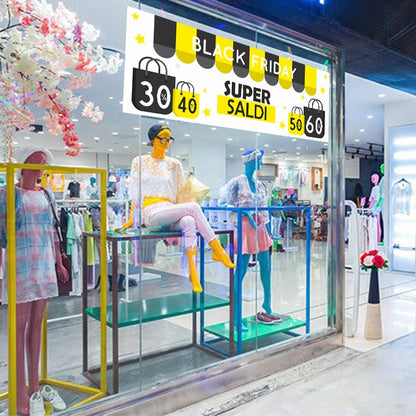 FONDALE VETRINA BLACK FRIDAY SUPER E PERCENTUALE