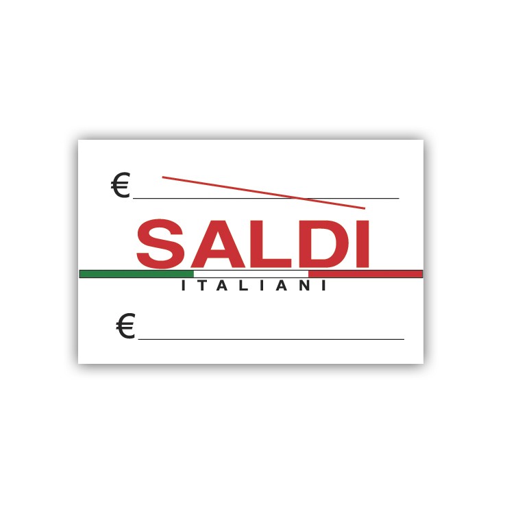 Cartellino Saldi Italiani