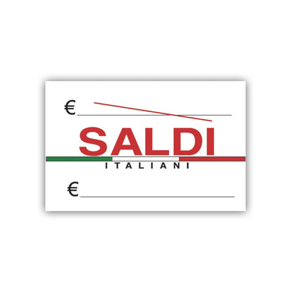 Cartellino Saldi Italiani